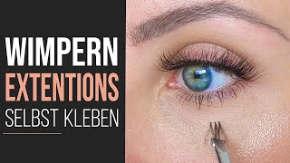 Einzelne Wimpern SELBST kleben  Zwei verschiedene Looks [upl. by Anton]