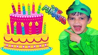 PJ Masks BIRTHDAY PARTY Game Ideas with Tent Play House Fort [upl. by Ambros154]