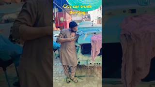 City car trunk denting 1millionviews pakistaniworkshop restoration workshop [upl. by Akin]