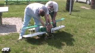 Ryobi 31cc Weedeater powered SPAD SE5 Maiden Flight [upl. by Ainafets]