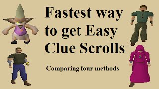 Fastest way to get an Easy Clue Scroll  Comparing four methods [upl. by Tut]