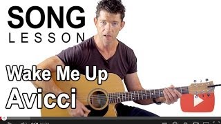 How to Play Wake Me Up by Avicii on Guitar with Mark Mckenzie [upl. by Berfield310]