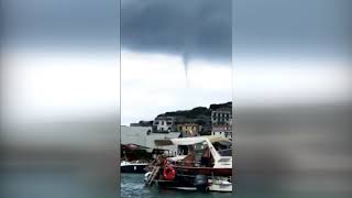 Maltempo e trombe marine alle Cinque Terre e Portovenere 21072018 [upl. by Oetomit]