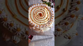 Try this yummy buttery butterscotch cake Made this for a cute gursikh couple’s anniversary cakeart [upl. by Alanson]