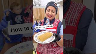 A quick tutorial on tamale eating tamales mexicanfood food yummy [upl. by Ardiek897]