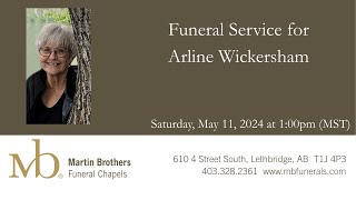 Funeral Service for Arline Wickersham [upl. by Euqinotna973]