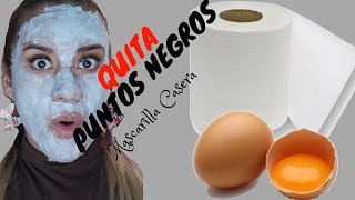 Elimina Impurezas y Puntos Negros MASCARILLA DE PAPEL Y HUEVO receta caseraNo lo podrás creer [upl. by Aerdnad]