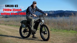 SMLROV3 Electric Bike2000W Dual Brushless Motor35MPH [upl. by Matthaeus846]