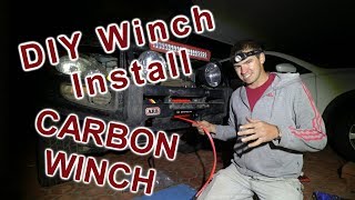 How To Install A 4wd Winch  Carbon 12000lb Winch  Project Cyan [upl. by Eecart680]