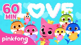 Skidamarink A Dink A Dink I Love You ❤️  Month full of love  Compilation  Pinkfong Baby Shark [upl. by Ordnajela156]