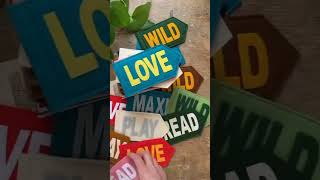 WISHTIME Decor Personalised Name Word Wild Read Play Love Custom Colour Spearhead Pennant Flag [upl. by Neirad]