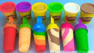 Making 6 Play Doh Ice Creams with Molds [upl. by Ajnek842]