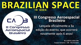 III Congresso Aeroespacial Brasileiro III CAB Lançada oficialmente a 3a edição após 6 anos [upl. by Ytinirt]