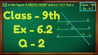 Class  9th Ex  62 Q 2 Lines and Angles Maths NCERT CBSE [upl. by Bethena]