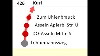 DSW21 Ansagen Bus 426 Asseln  Kurl [upl. by Enael]