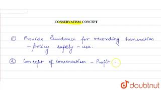 CONSERVATISM CONCEPT [upl. by Bolanger]