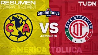 Resumen y goles  América vs Toluca  Guard1anes 2020 Liga MX  J10  TUDN [upl. by Gilles]