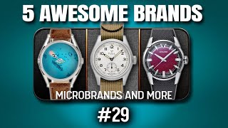 5 watch microbrands to rediscover Part 29  Presentation and opinions [upl. by Nodnorb526]