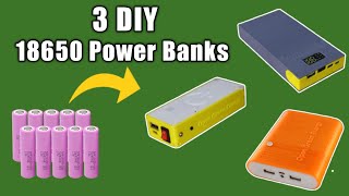 3 DIY Power Bank Ideas  How to Make Power Bank from Laptop Battery  18650 [upl. by Aeret]