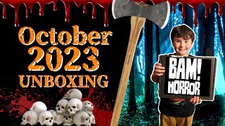 Bam Horror Box October 2023 Autograph Mystery Subscription Box Unboxing amp Review [upl. by Humfried]