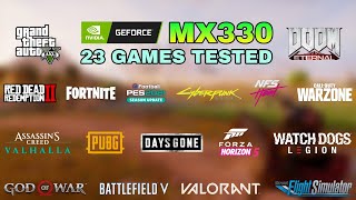 Nvidia GeForce MX330  Test in 23 Games in 2022 [upl. by Anihsat]