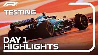 Day 1 Highlights  F1 PreSeason Testing [upl. by Annairam]