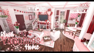 Bloxburg  Blush Valentines Home  Speed Build  No Large Plot  300k [upl. by Artema656]