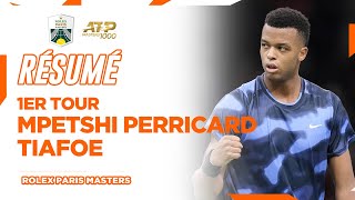 RÉSUMÉ Mpetshi Perricard vs Tiafoe 1er tour  Rolex Paris Masters 2024 [upl. by Yrehcaz]