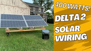 Ecoflow delta 2 solar wiring setup 400 watt array [upl. by Laurentia]