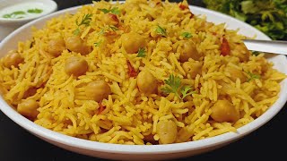 Quick Easy Hyderabadi Kabuli Chana Pulao  Hyderabadi Kabuli Pulao  हैदराबादी काबुली चना पुलाव [upl. by Lole]