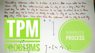 Markov process using transitional probability matrixtpm  Long run  Part5  Mathspedia [upl. by Yssep]