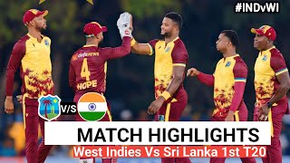 Sri Lanka Vs West Indies 1st T20 Match Highlights 2024  WI Vs SL 1st t20 match highlights today [upl. by Danzig743]