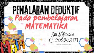 Penalaran Deduktif Pada Pembelajaran Matematika [upl. by Ahsem]