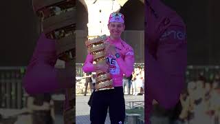 Still not over the Tadej Pogacar podium celebrations 🤩🏆 cycling giroditalia [upl. by Aihsia]