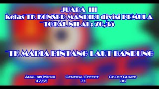 Juara III TK Konser Mandiri Div Pemula TK MARIA BINTANG LAUT BANDUNG BMCC 2024 [upl. by Bland]