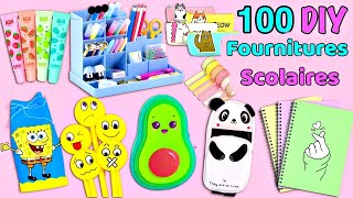 100 DIY – IDÉES DE FOURNITURES SCOLAIRES  ASTUCES ET BRICOLAGES POUR LA RENTRÉE DE CLASSES [upl. by Kolva]