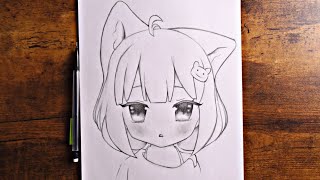 How to Draw Anime girl  Drawing step by step [upl. by Ahsar]