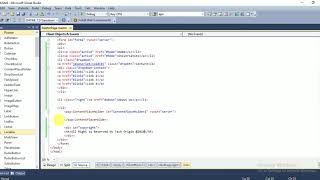 DROPDOWN MENU IN ASPNET WEBPAGE WITH THE HELP OF MASTER PAGE [upl. by Nevlin653]