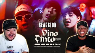 VINO TINTO Video Oficial  Peso Pluma Natanael Cano Gabito Ballesteros REACCION Edgar y Paco [upl. by Nannaihr]