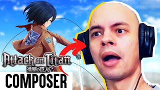 Composer Reacts to ATTACK ON TITAN OST Counterattack Mankind [upl. by Sacken648]