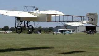 Rare flight of 1909 Bleriot at Pioneer Flight Museum Kingsbury Texas Museum Replica [upl. by Quincey483]