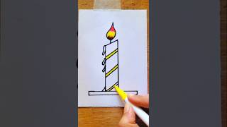 How to draw a candle easy Candle drawing tutorial step by step easy drawing shorts shorts candle [upl. by Walworth]