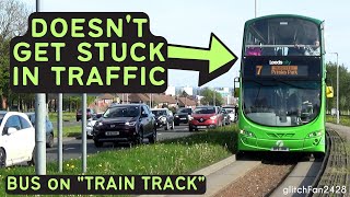 Is this quotTrain Trackquot for Buses the Solution for beating congestion  Leeds Guided Busway [upl. by Annaicul750]