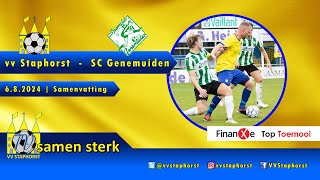 vv Staphorst SC Genemuiden  682024  Finanxe Toptoernooi  Samenvatting [upl. by Cawley780]