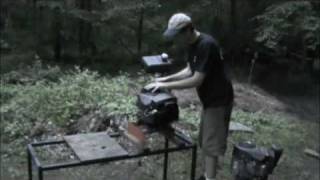 Bench testing the Kawasaki 17hp VTwin engine we got from the dump [upl. by Amethyst]