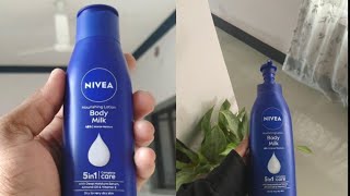 NIVEA Body lotion for very dry skinWinter specialHonest ReviewHow to use😍 [upl. by Sirtimid349]