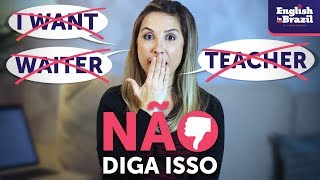 5 coisas que você NÃO DEVE dizer nos EUA ou em qualquer país falante de inglês  English in Brazil [upl. by Eirrek]