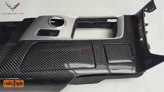 C7Z06 corvette center console carbon fiber [upl. by Noswad]