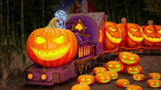 🎃Halloween Pumpkin Train Choo Choo Train Halloween Cartoon for Kids  Halloween Cartoon [upl. by Alliuqat]