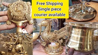 Bangalore Malleswaram Wholesale Brass Handicrafts Articles amp Kitchen items Free Shipping in india [upl. by Akerley]